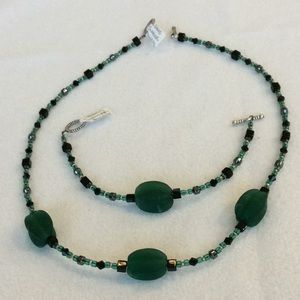 FINAL SALE PRICE Glass, Swarovski & Hematite Jewelry Set